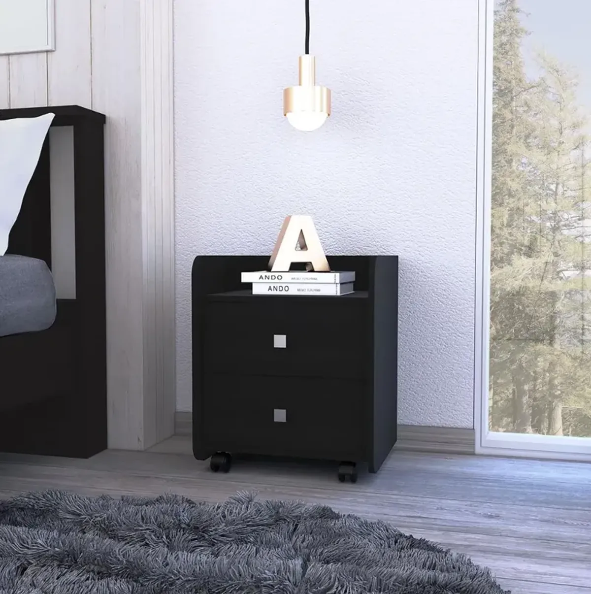 Marsella Nightstand-Black Wengue