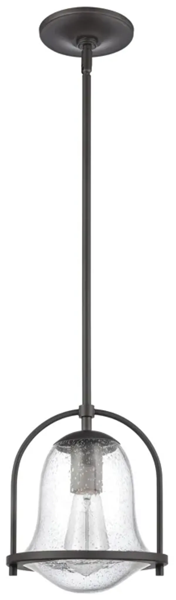 Connection 8'' Wide 1-Light Bronze Mini Pendant