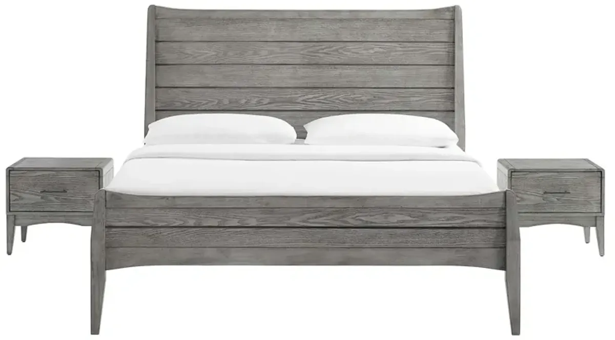 Modway - Georgia 3 Piece King Bedroom Set Gray