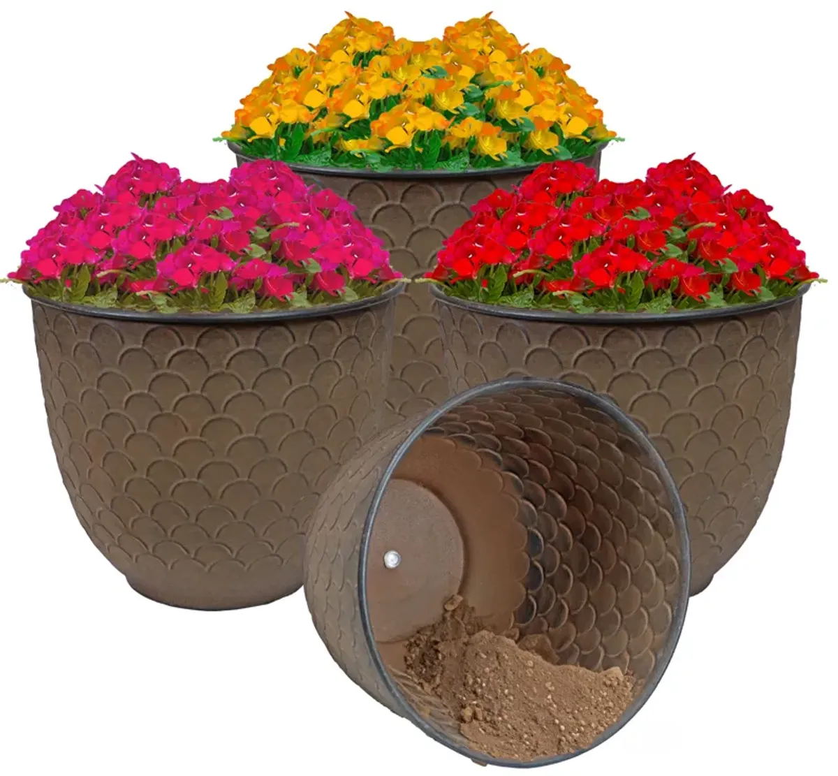 Dinah Metal Outdoor Planter Set of 4