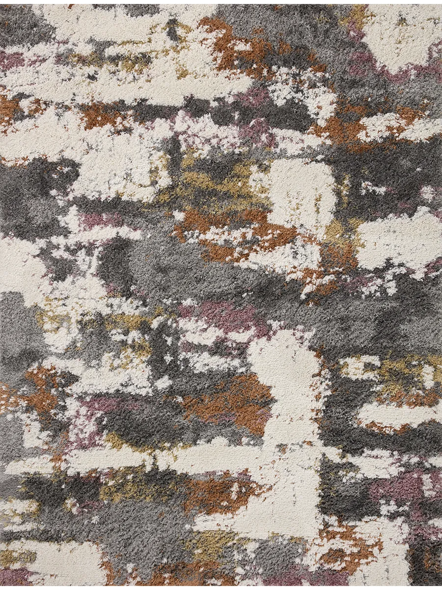 Levitt LEV04 Grey/Multi 4' x 6' Rug