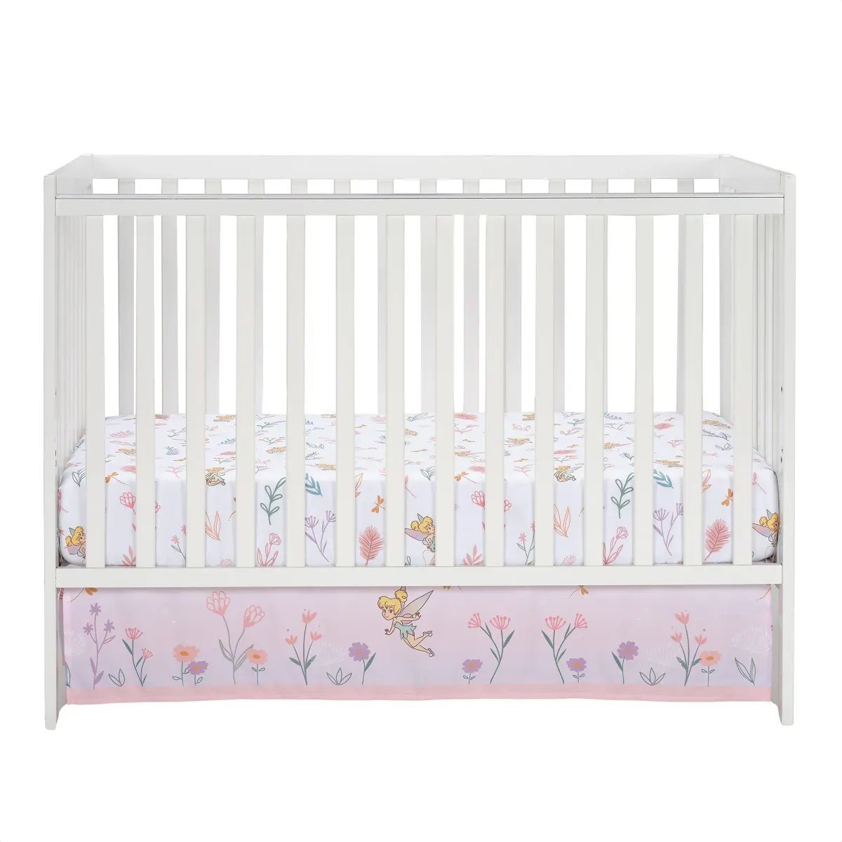 Bedtime Originals Tinker Bell 3-Piece Crib Bedding Set - Pink, Purple, White