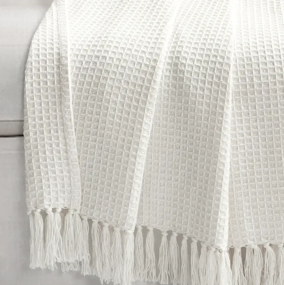 Waffle Cotton Knit Throw