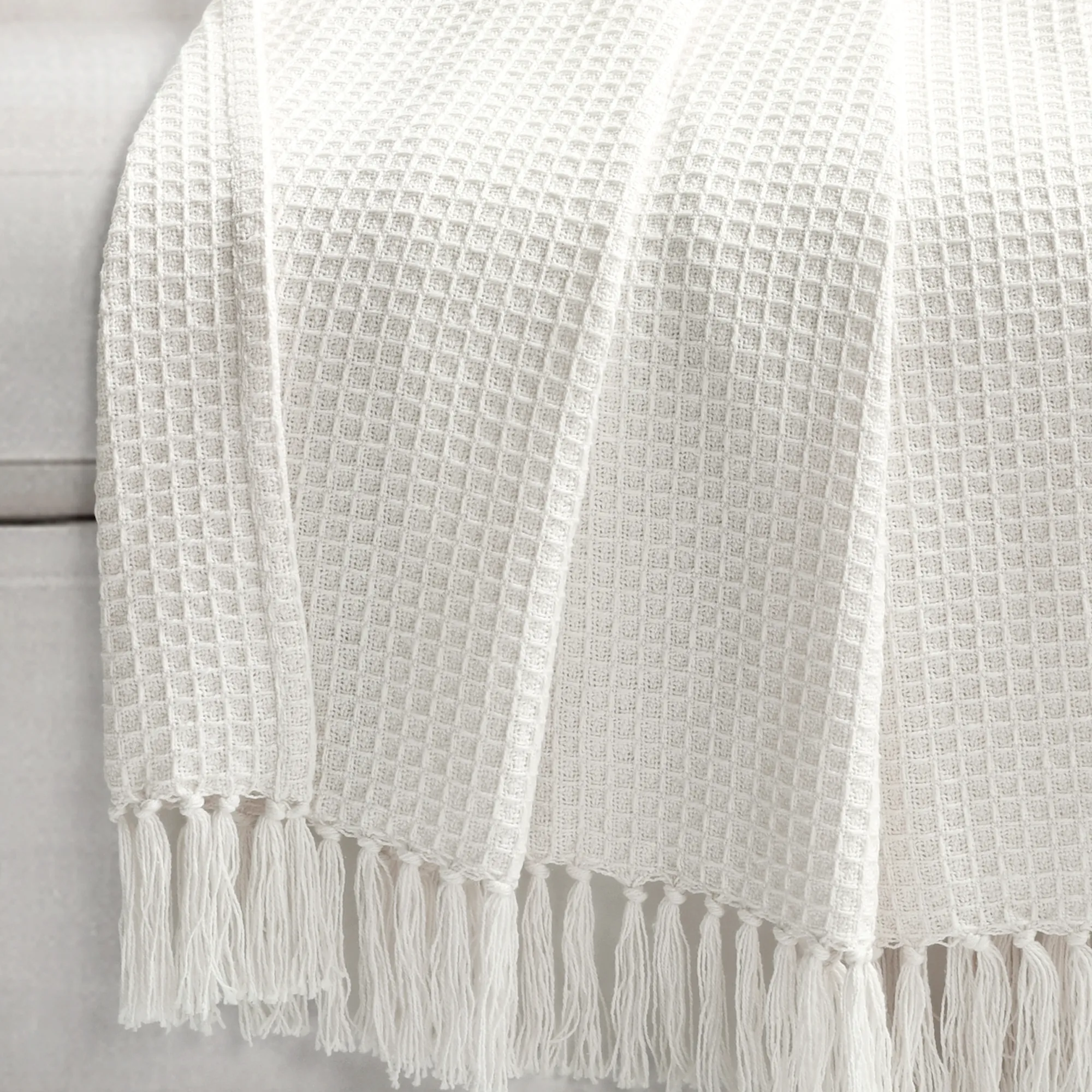 Waffle Cotton Knit Throw