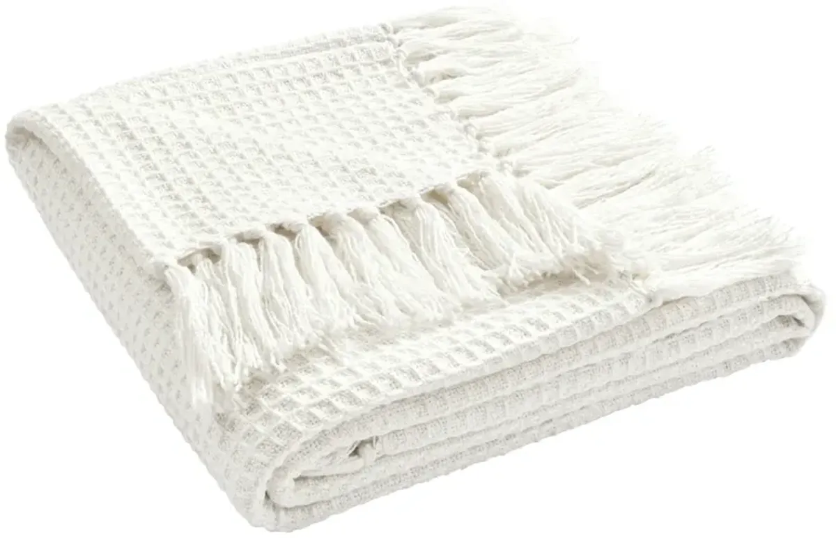 Waffle Cotton Knit Throw