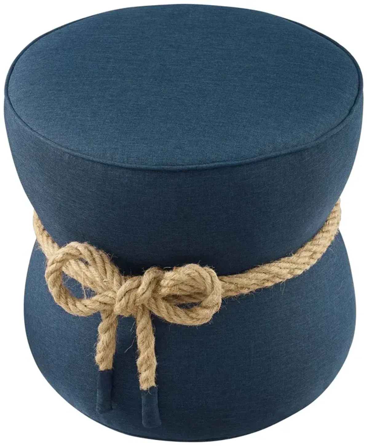 Beat Nautical Rope Upholstered Fabric Ottoman