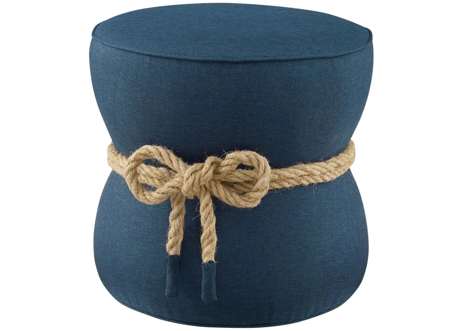 Beat Nautical Rope Upholstered Fabric Ottoman