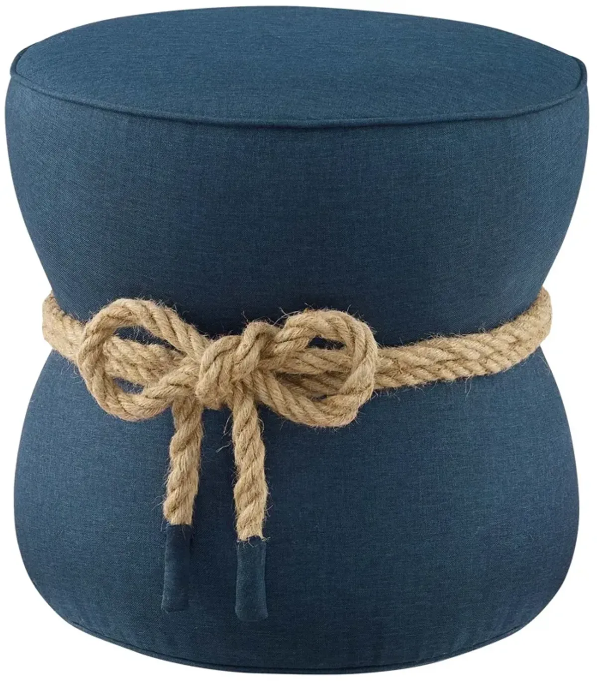 Beat Nautical Rope Upholstered Fabric Ottoman