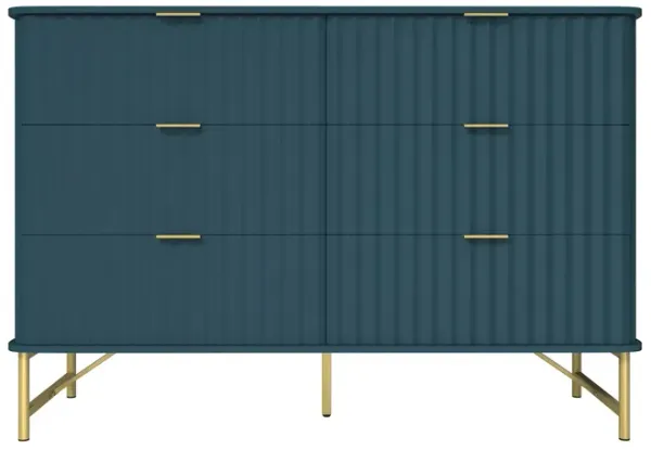 6-Drawer Dresser Chest with Metal Base