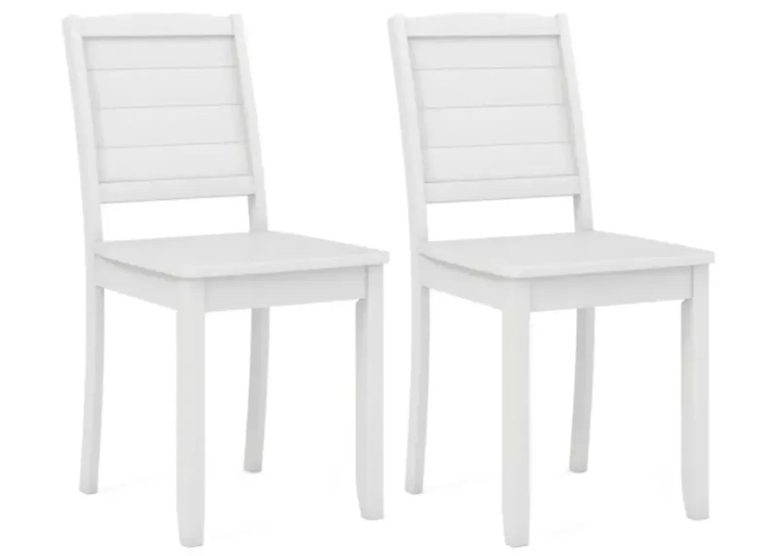 Hivvago Wood Dining Chair Set of 2 Armless Kitchen Chairs with Rubber Wood Legs