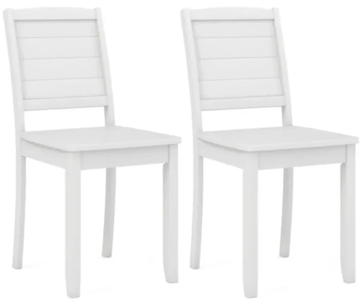 Hivvago Wood Dining Chair Set of 2 Armless Kitchen Chairs with Rubber Wood Legs