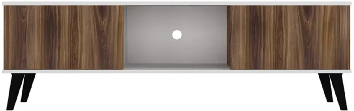 Doyers Large Brown and White TV Stand