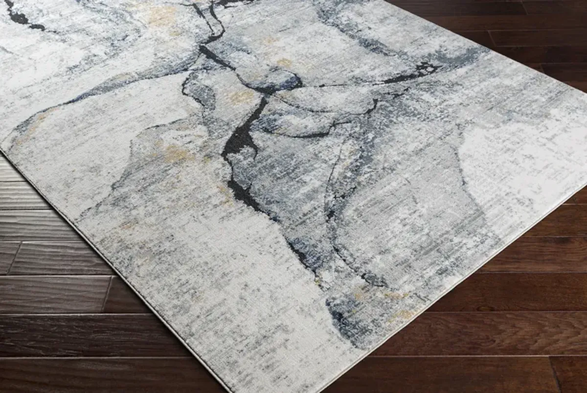 Jolie JLO-2316 6'7' Round Gray Rug