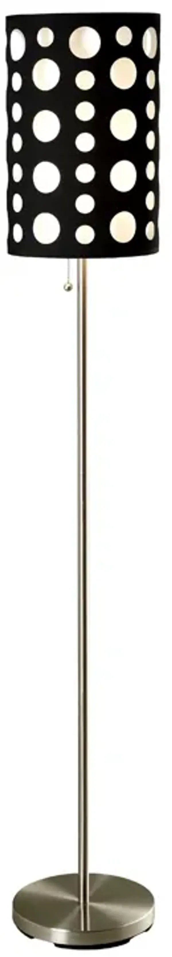 Hivvago 66" Steel Novelty Floor Lamp With Black And White Drum Shade