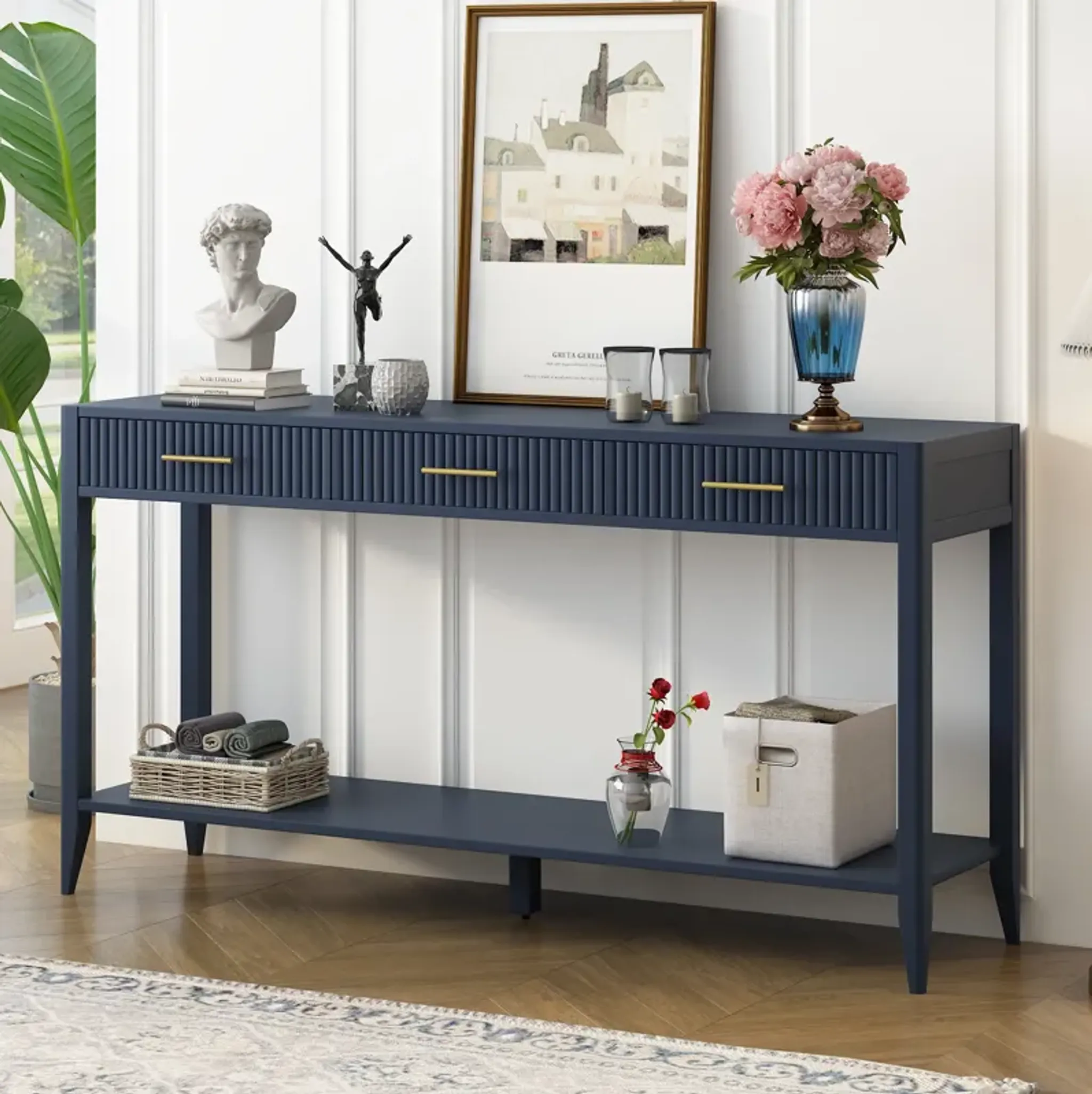 Merax Entryway Console Table With Drawers Mathis Home | Furniture.com