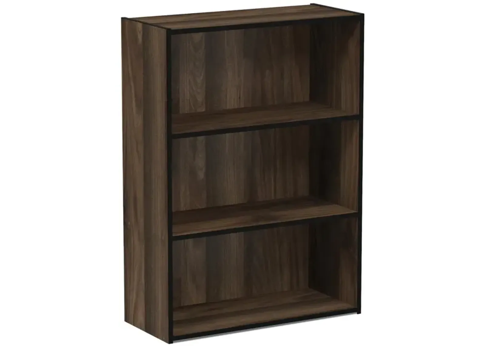 Furinno Pasir 3 Tier Open Shelf Bookcase, French Oak Grey