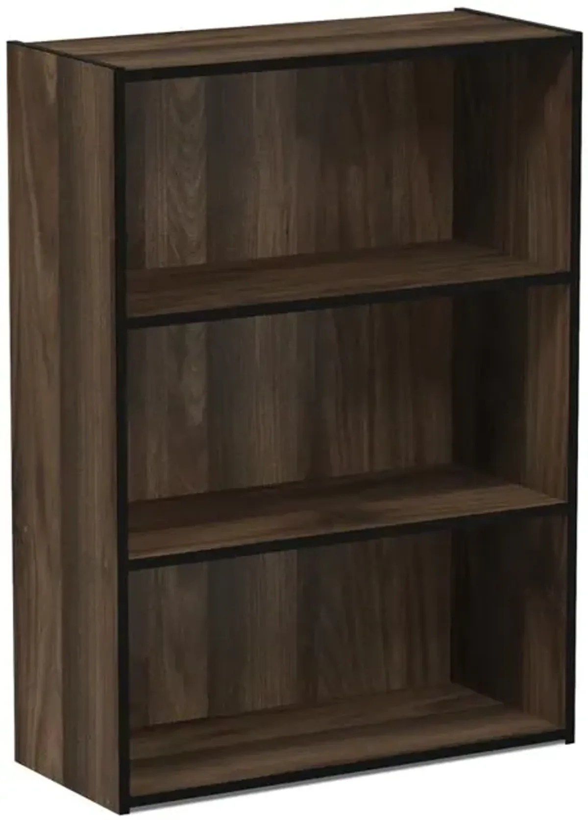 Furinno Pasir 3 Tier Open Shelf Bookcase, French Oak Grey