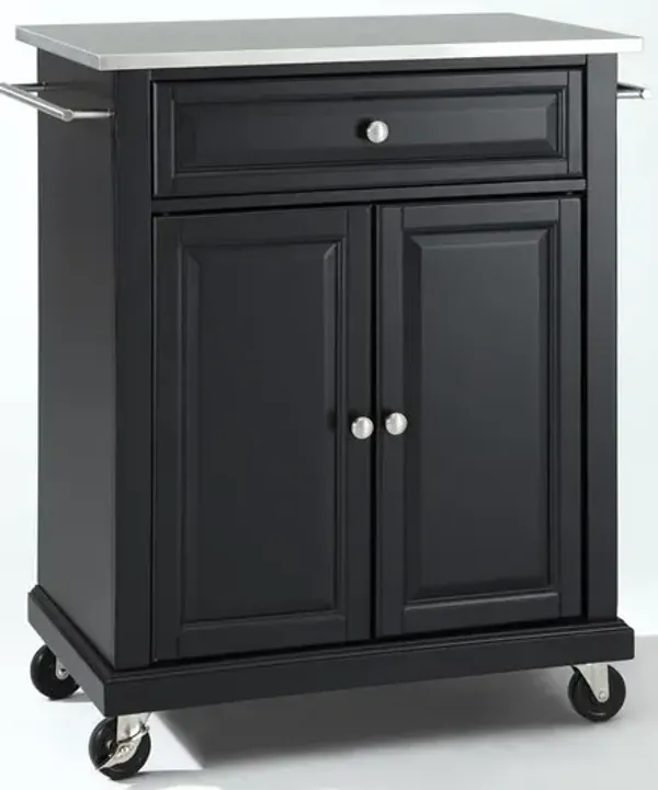 Compact Stainless Steel Top Kitchen Cart