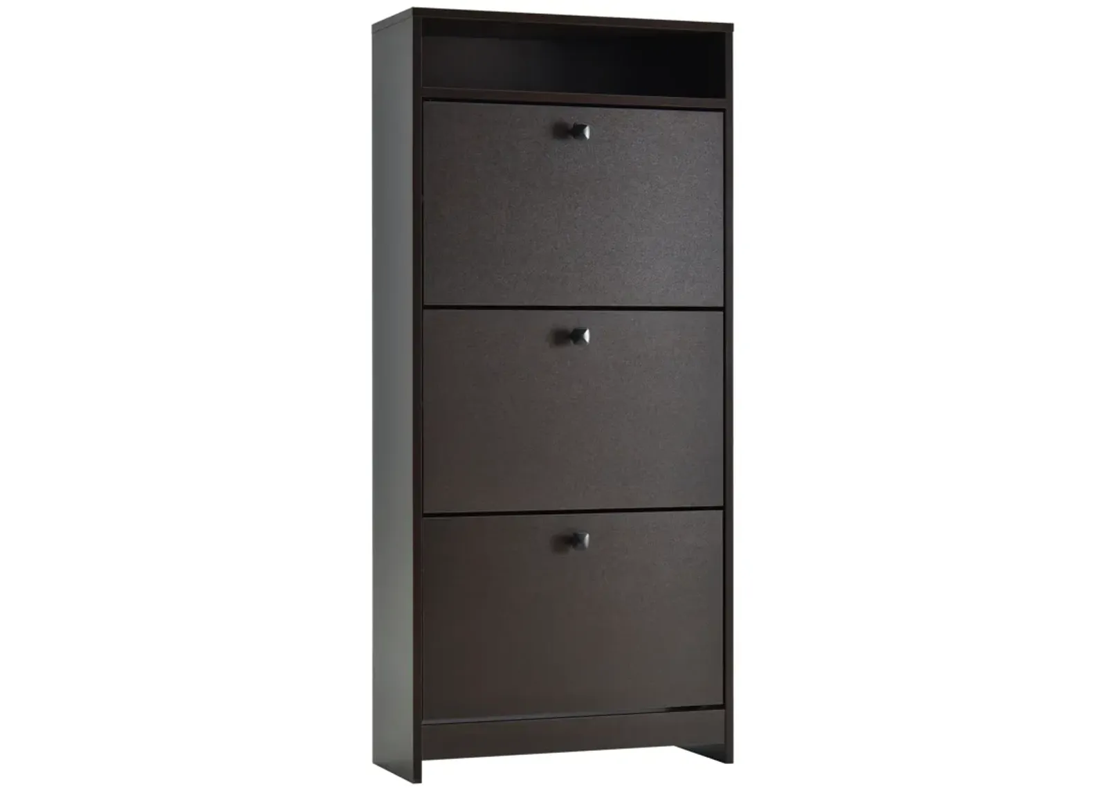 Trendy Shoe Storage Furniture with Large Fold-Out Spaces and Open Top Shelf