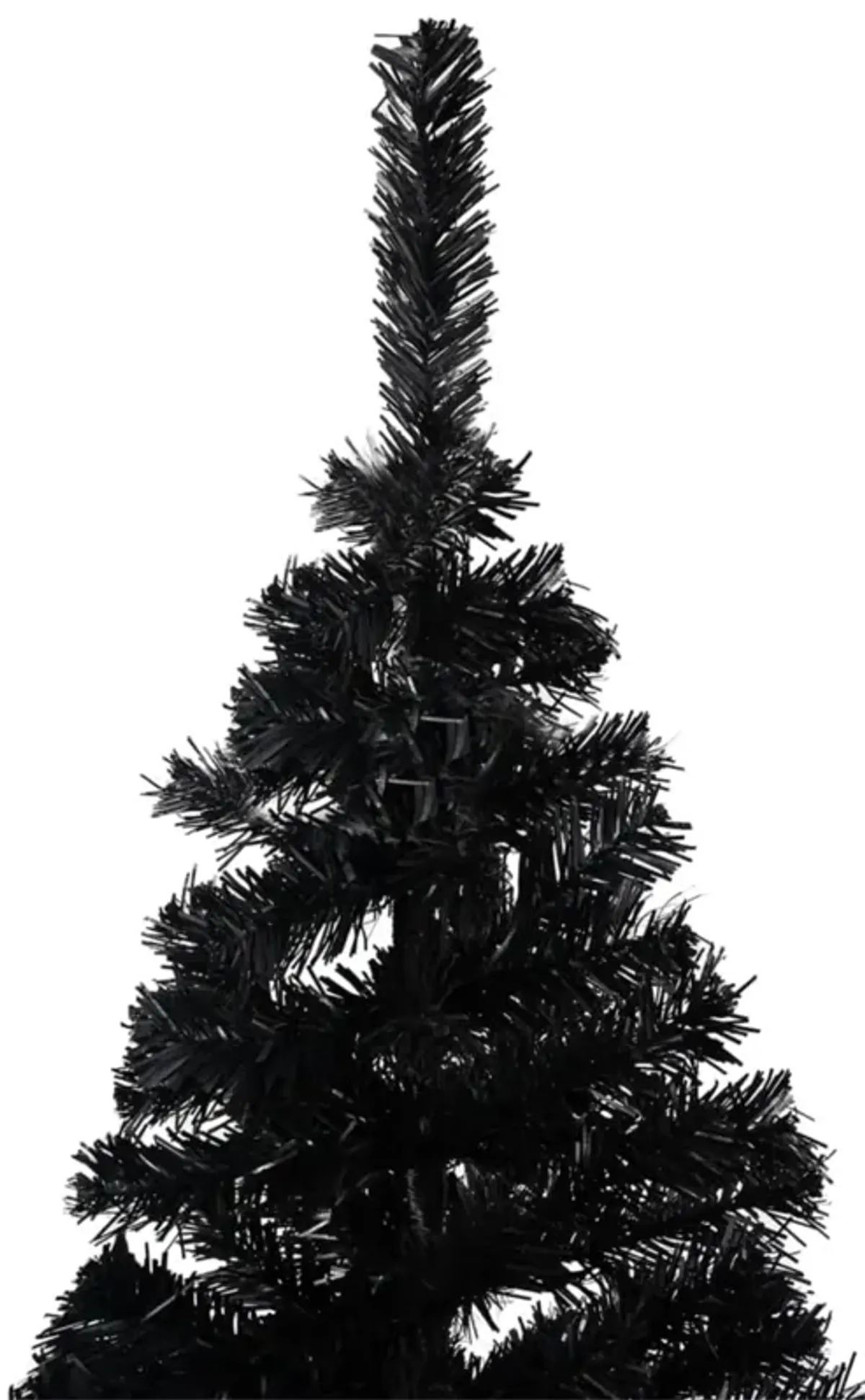 vidaXL Artificial Christmas Tree with Stand Black 47.2" PVC