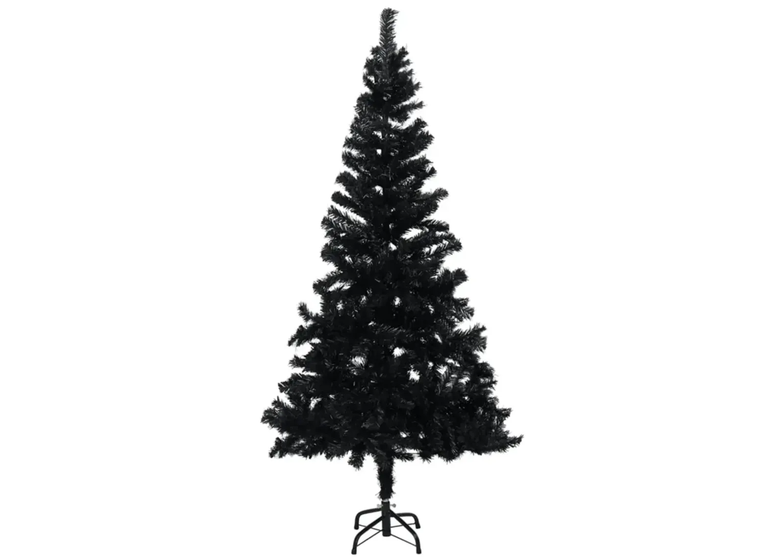 vidaXL Artificial Christmas Tree with Stand Black 47.2" PVC