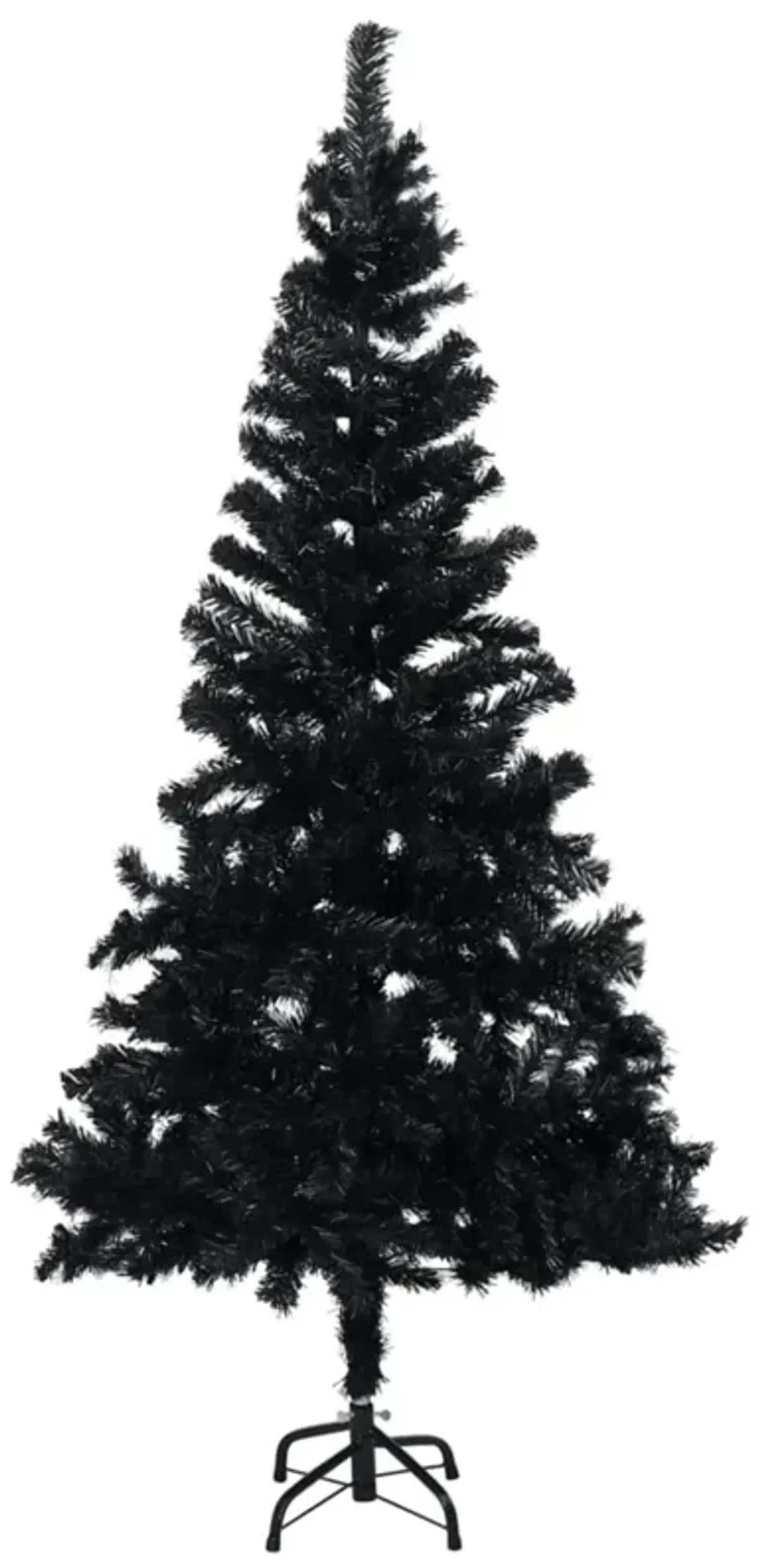 vidaXL Artificial Christmas Tree with Stand Black 47.2" PVC