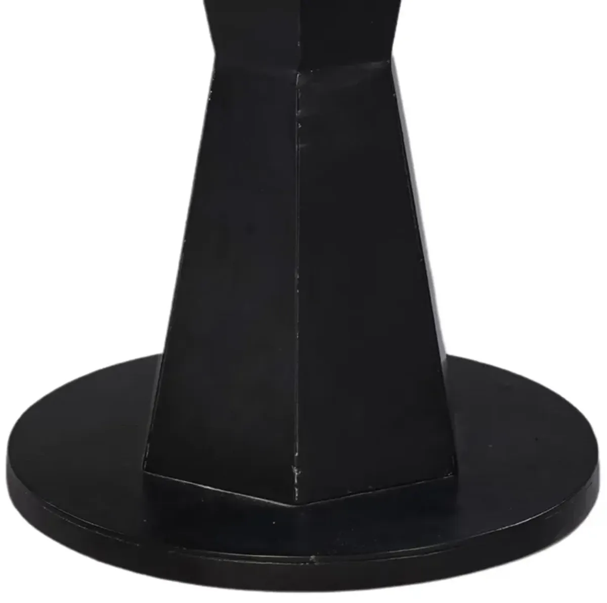 Riko 27" Coffee Table, White Marble Top on Modern Iron Stand, Round Table,