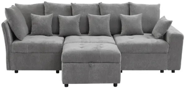 Merax Modular Sofa Couch with Storage Ottoman