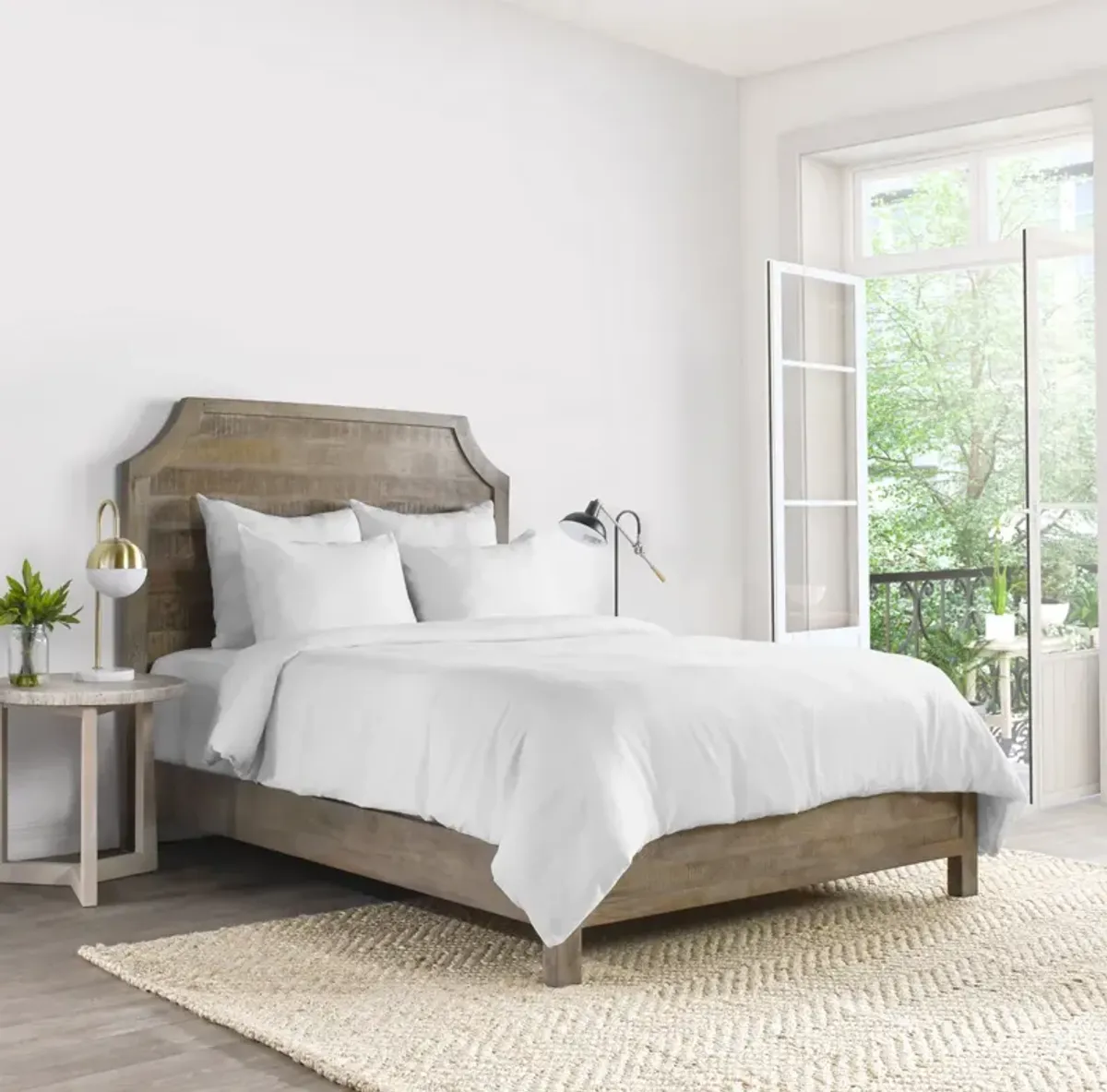 Jayson Linen Cashmere Quartz White 3-Piece Queen Duvet Set