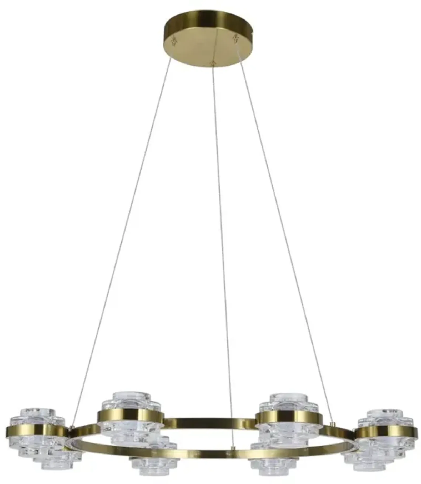 VONN Lighting 8-Light Pendant Lighting Height Adjustable Integrated LED Chandelier