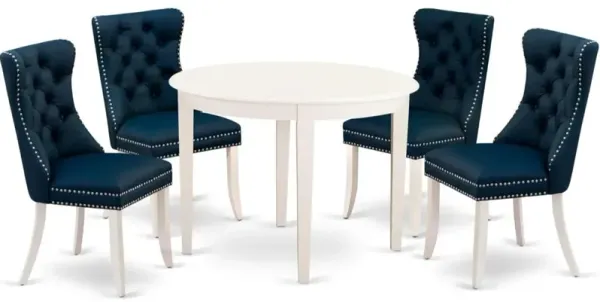 5 Piece Dining Room Furniture Set Consists of a Round Kitchen Table