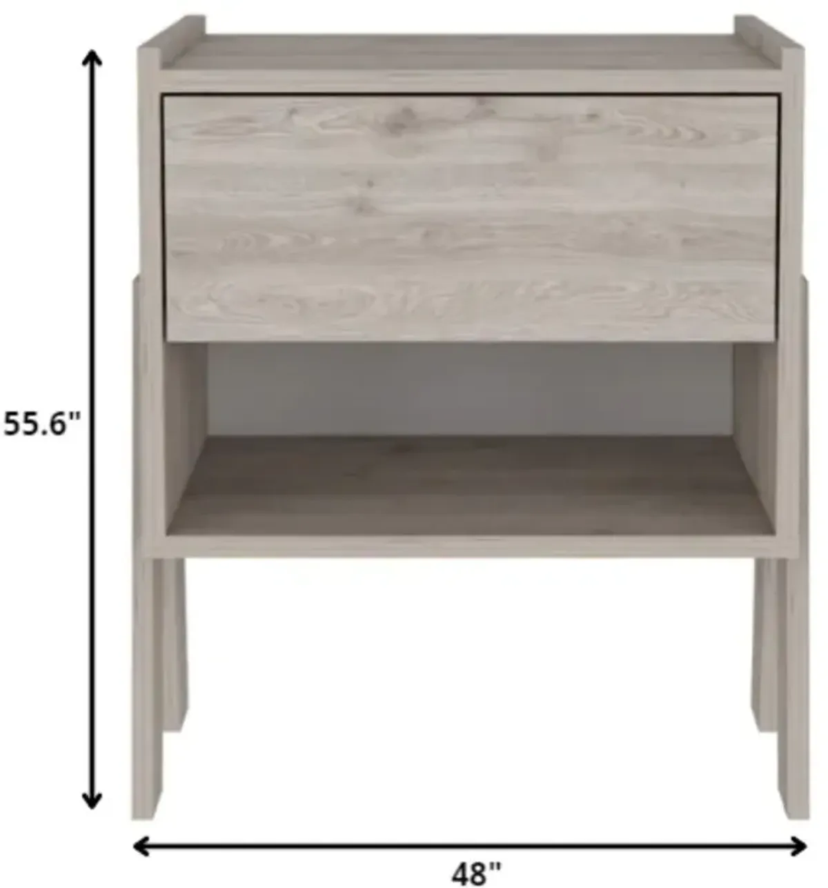 Hivvago Sleek and Trendy Light Grey Bedroom Nightstand