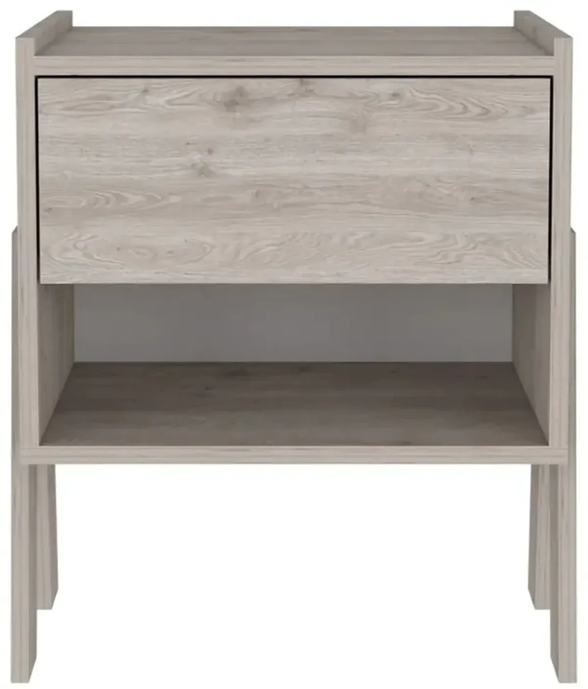 Hivvago Sleek and Trendy Light Grey Bedroom Nightstand