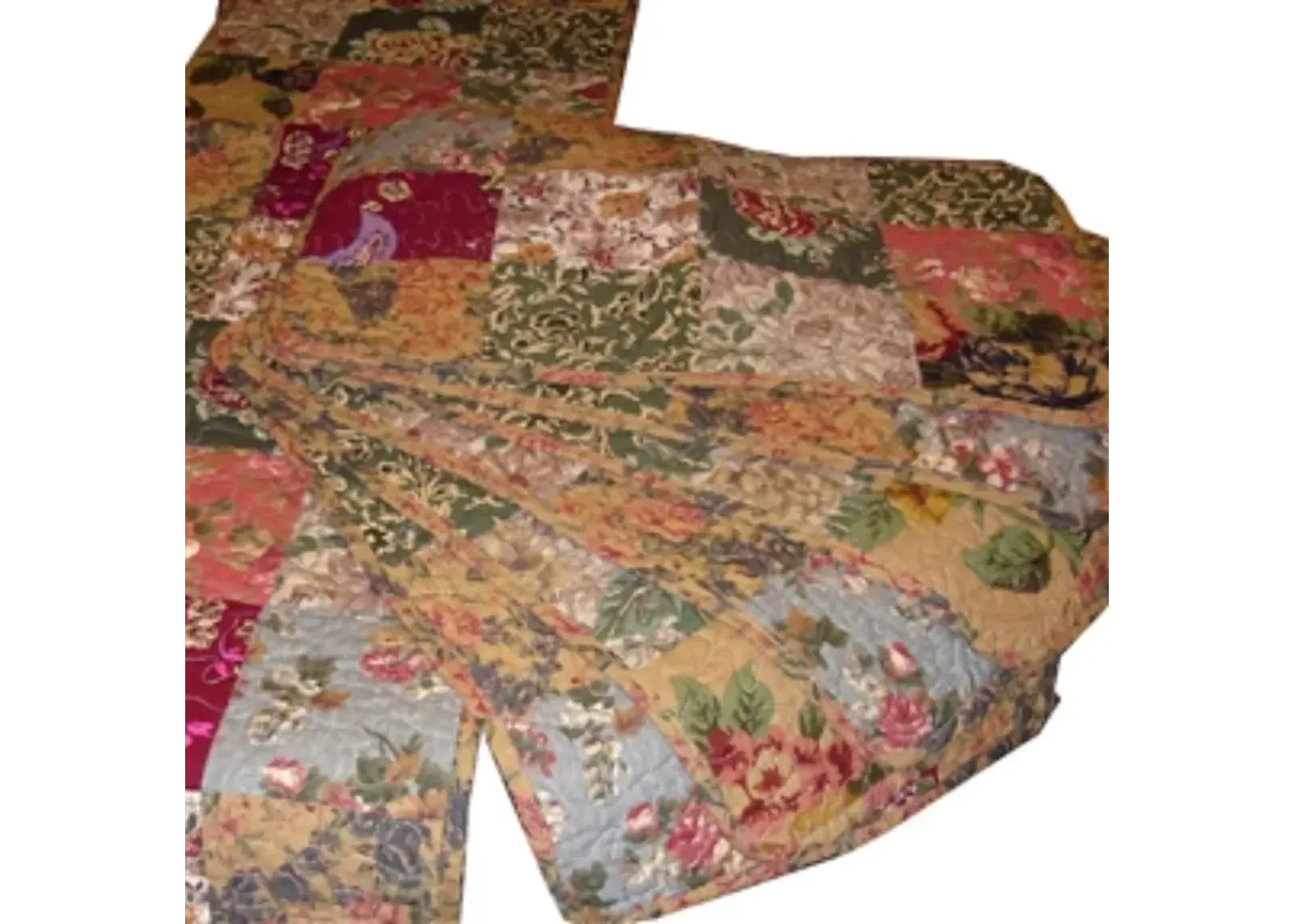 QuikFurn Full / Queen size 100% Cotton Patchwork Quilt Set with Floral Paisley Pattern