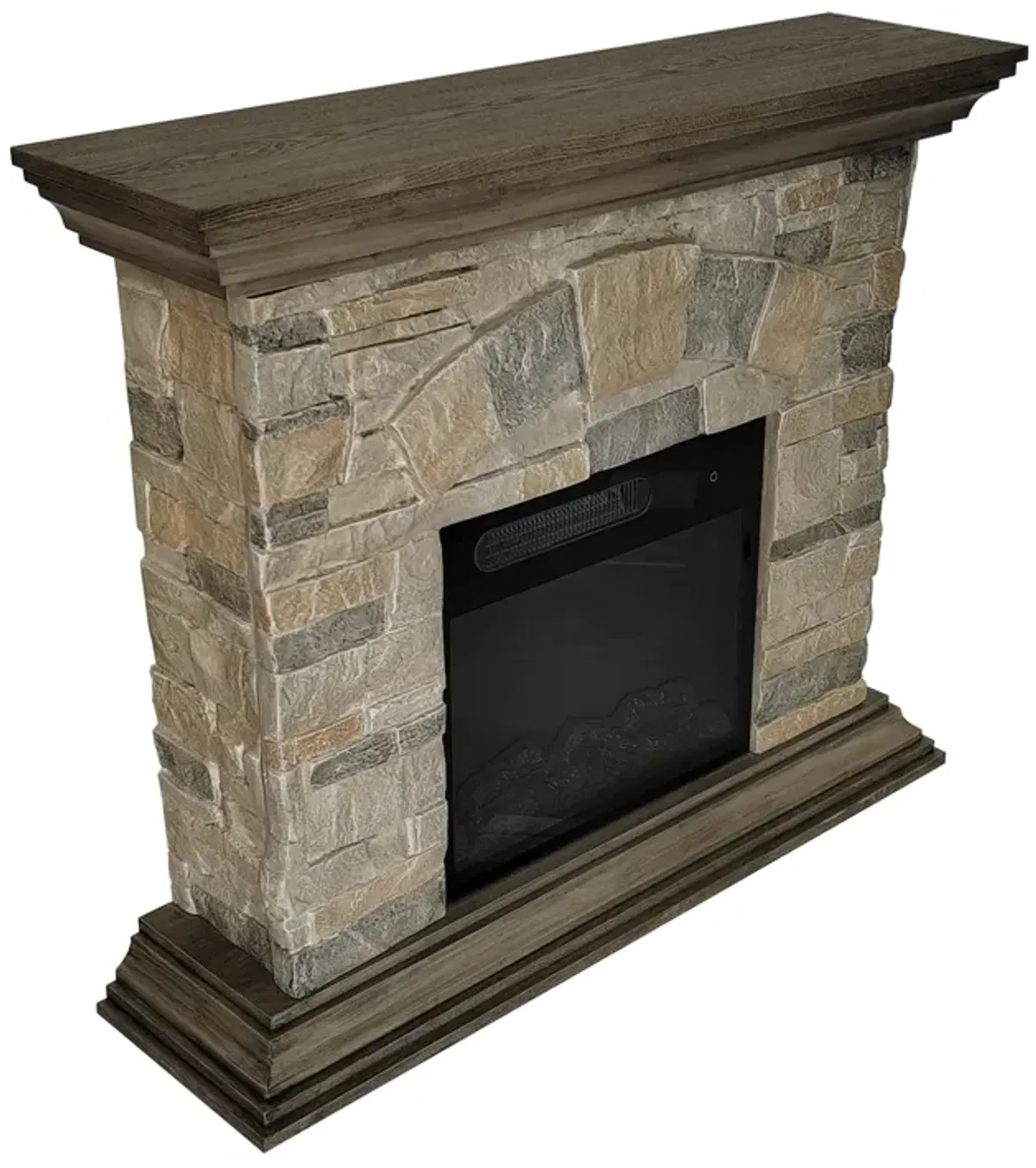 FESVITO 40 in. Faux Stone Freestanding Electric Fireplace