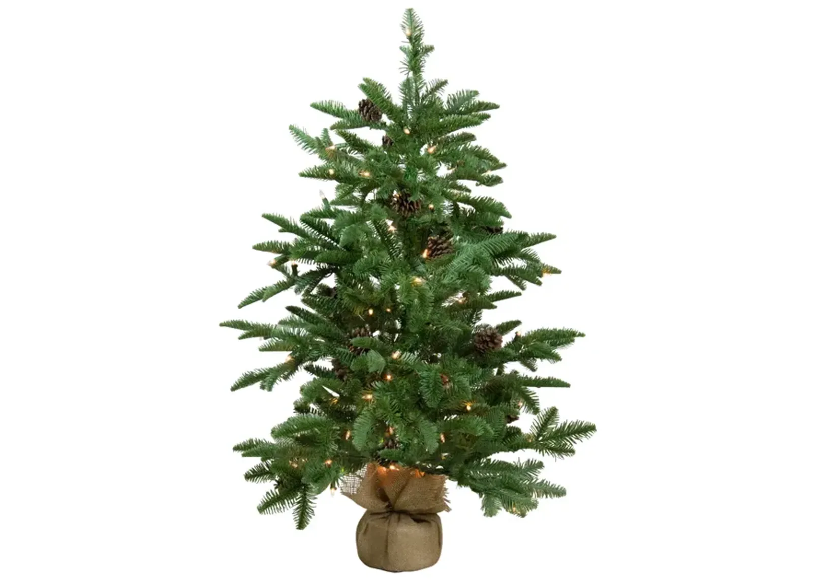 3' Pre-Lit Viella Norway Spruce Artificial Christmas Tree - Clear Lights