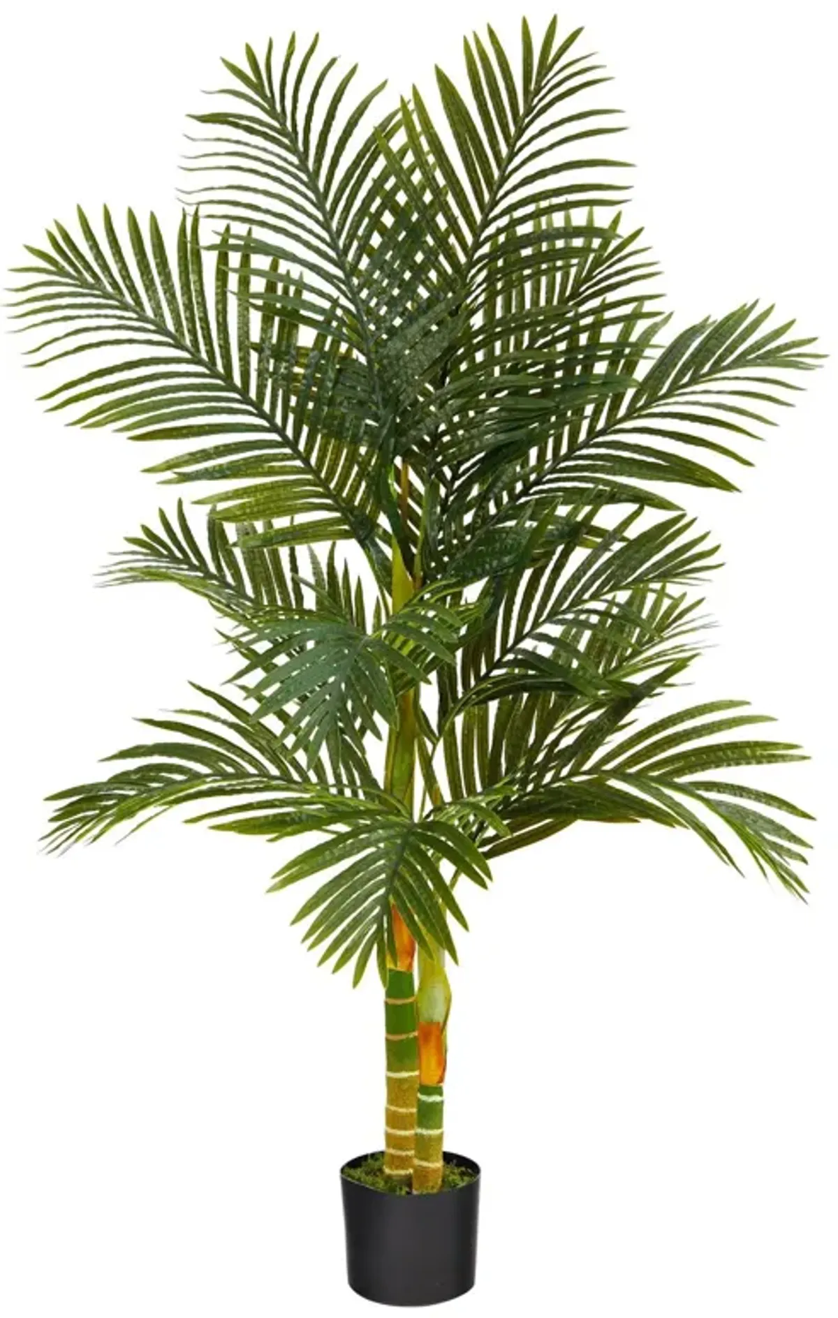 Nearly Natural 5-ft Golden Cane Artificial Palm Tree