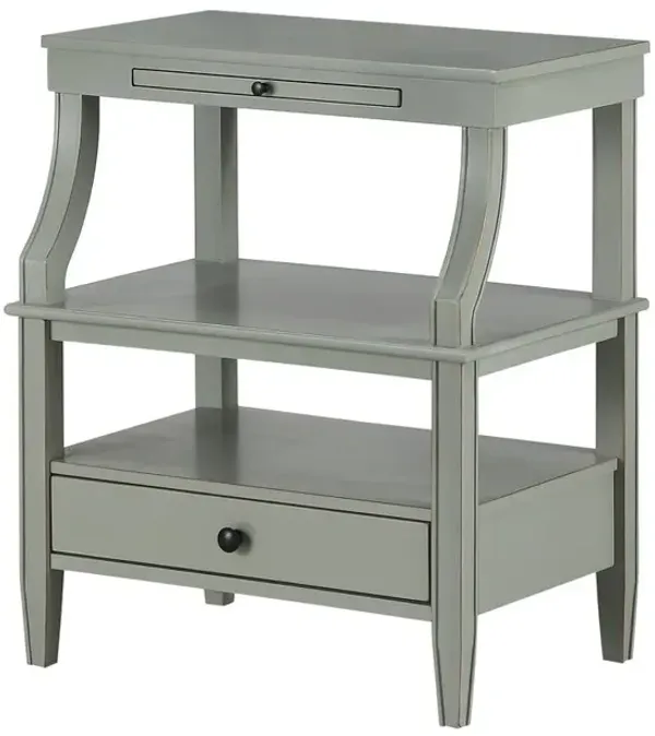 Newton Antique Grey Storage Nightstand