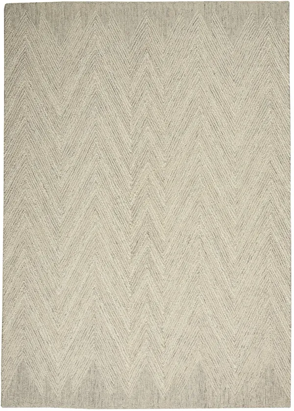 Interlock ITL04 Ivory/Gray 3'9" x 5'9" Rug