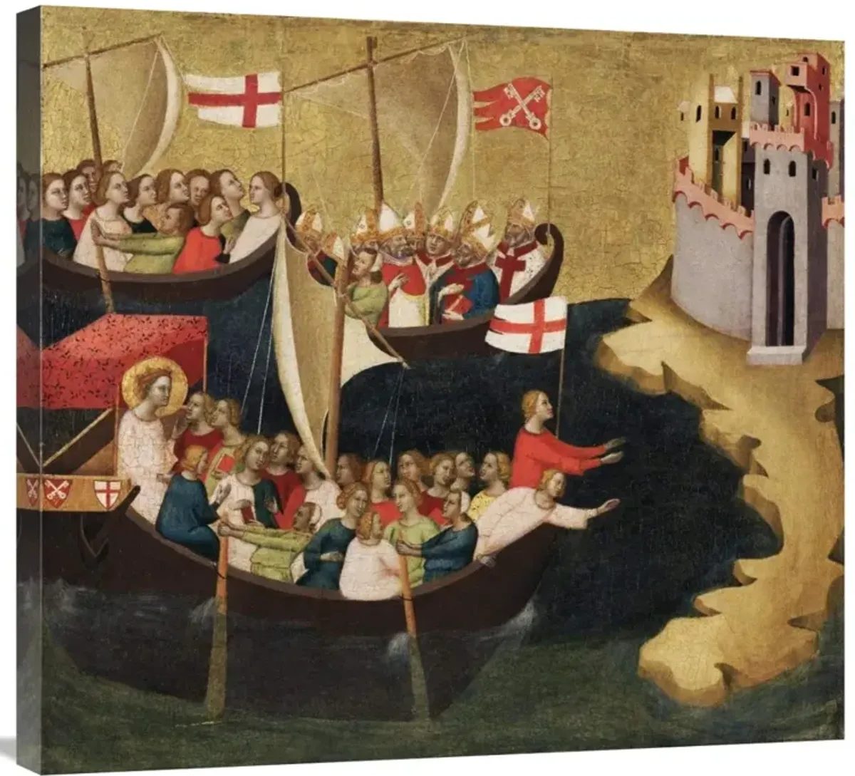 Arrival of Saint Ursula at Cologne-Canvas Art-30x27.6