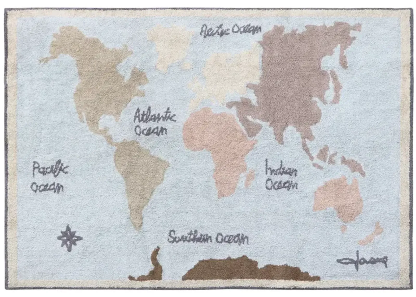 Washable rug Vintage Map