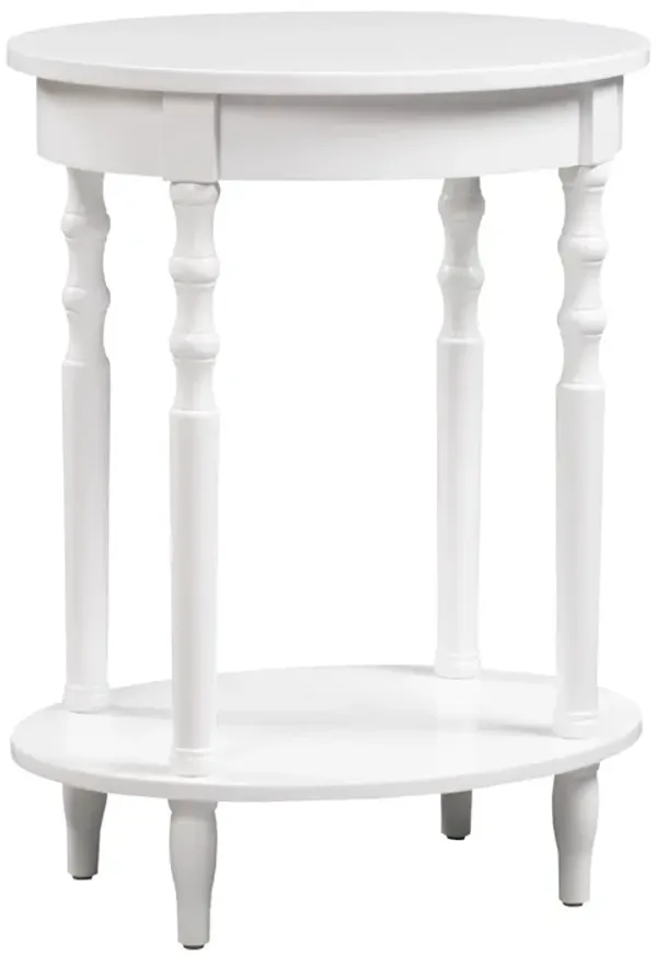 Convenience Concepts Classic Accents Brandi Oval End Table, White