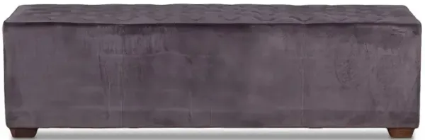 World Interiors Arabella 59 Bench in Asphalt Gray Velvet