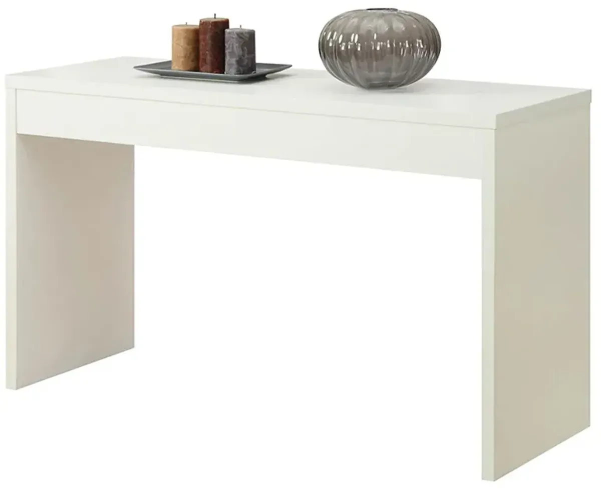 Hivvago White Sofa Table Modern Entryway Living Room Console Table