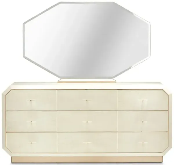 Michael Amini La Rachelle Dresser with Mirror - Champagne