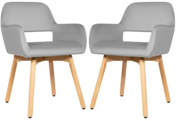 Set of 2 Modern Accent Armchairs