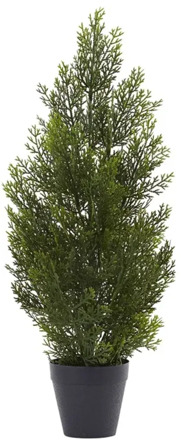 Nearly Natural 2-ft Mini Cedar Pine Tree (Indoor/Outdoor)