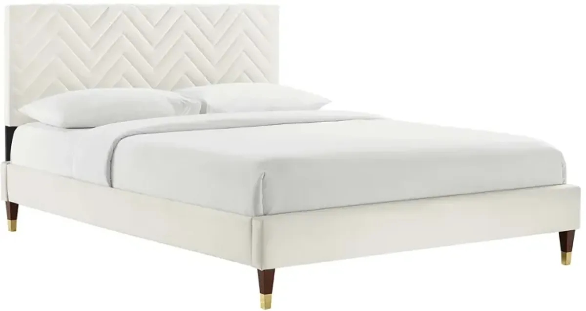 Modway - Leah Chevron Tufted Performance Velvet Full Platform Bed