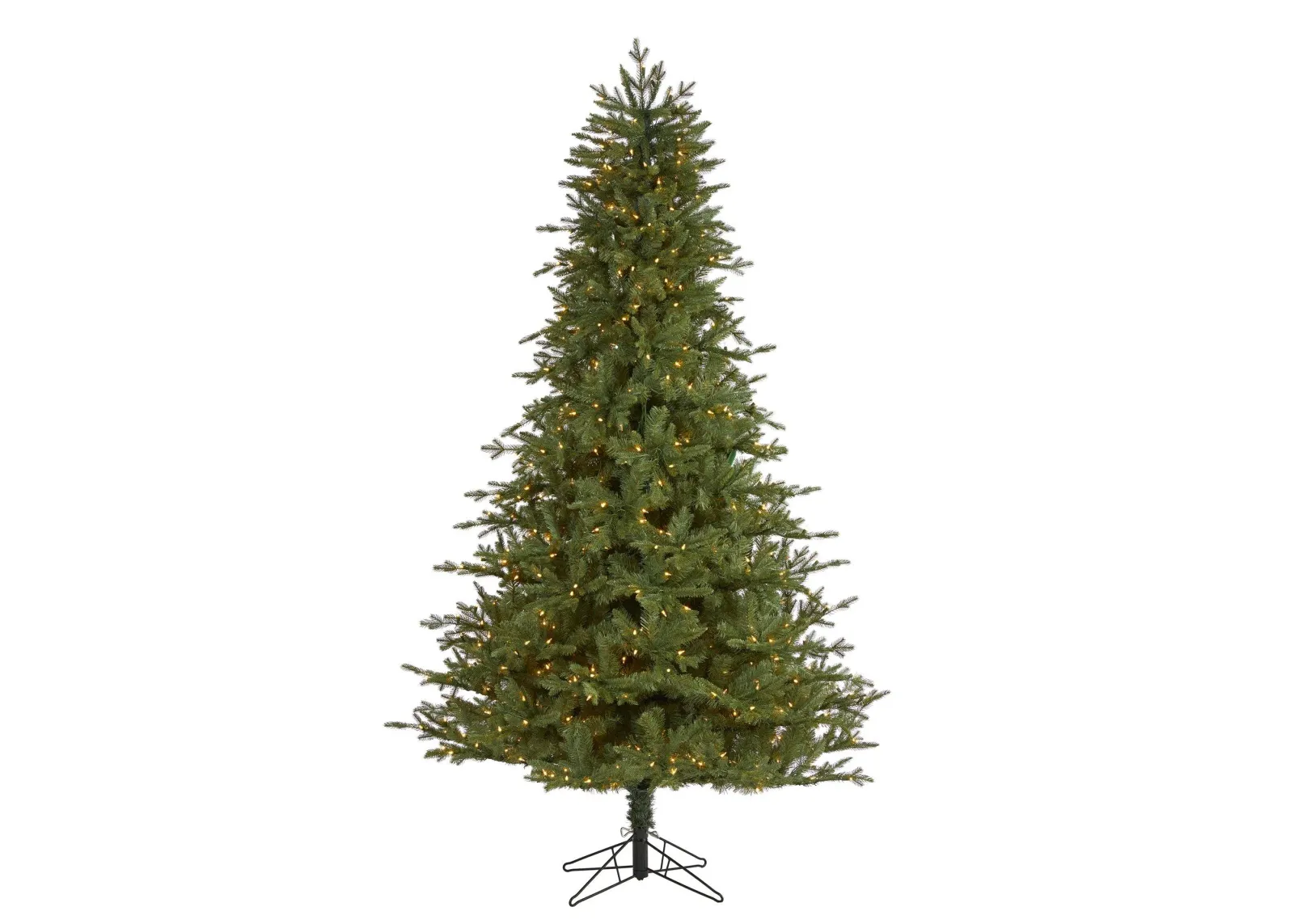 Nearly Natural New Hampshire Spruce Artificial Christmas Tree with Warm White Lights and Bendable Branches