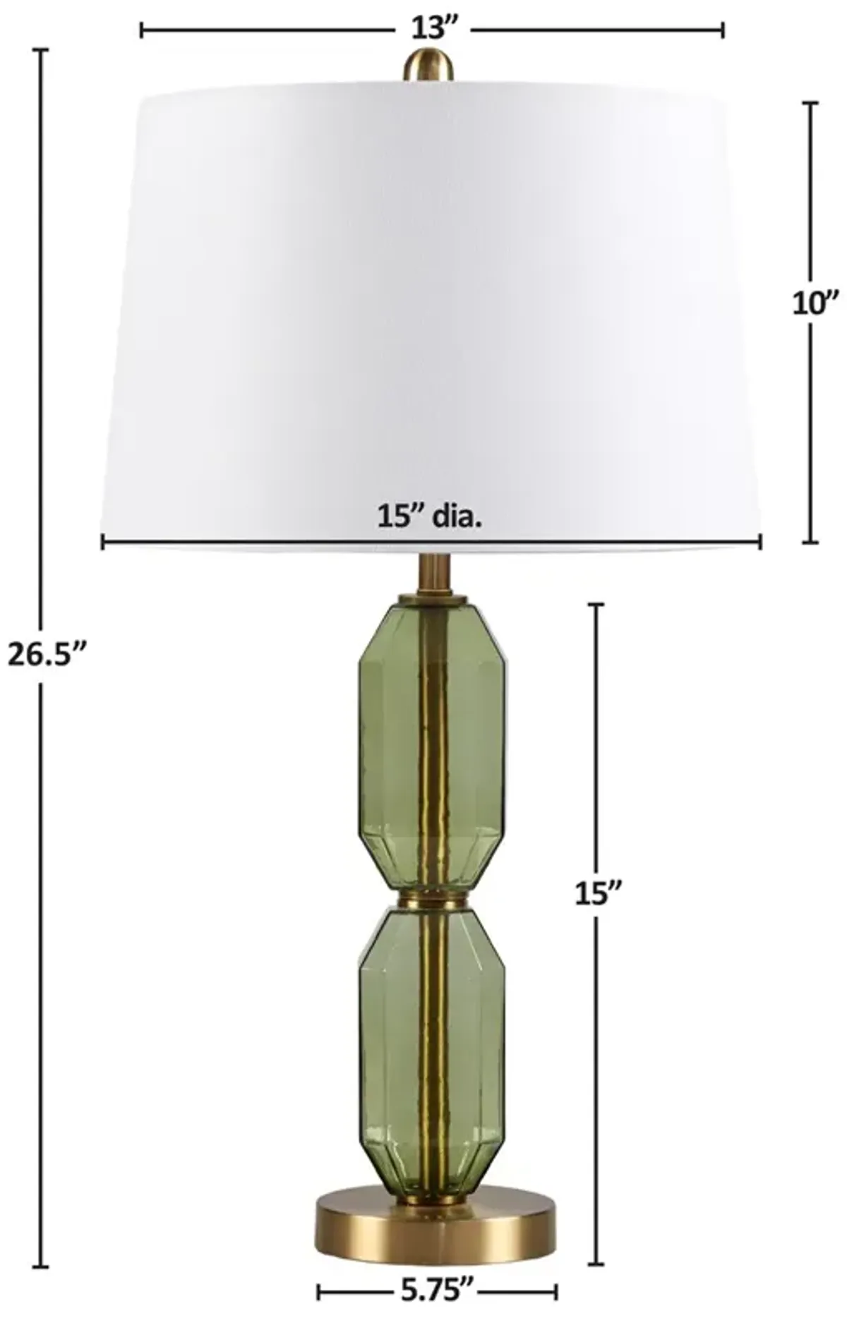 Gracie Mills Roxanne Modern Faceted Brown Glass Table Lamp with 9W LED Bulb